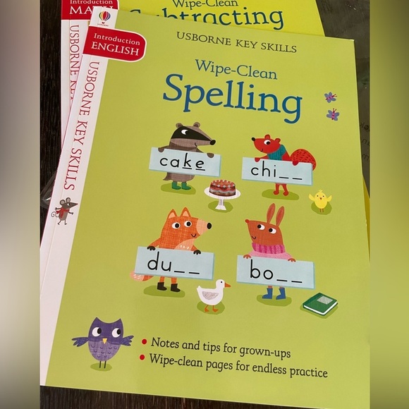 Usborne Wipe Clean Key Skills Learning Books - lot of 3 - Picture 4 of 6